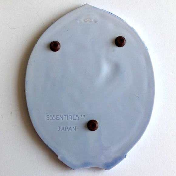 Rooster Trivet / Plaque Blue and White Ceramic VTG Japan - Picture 4 of 6